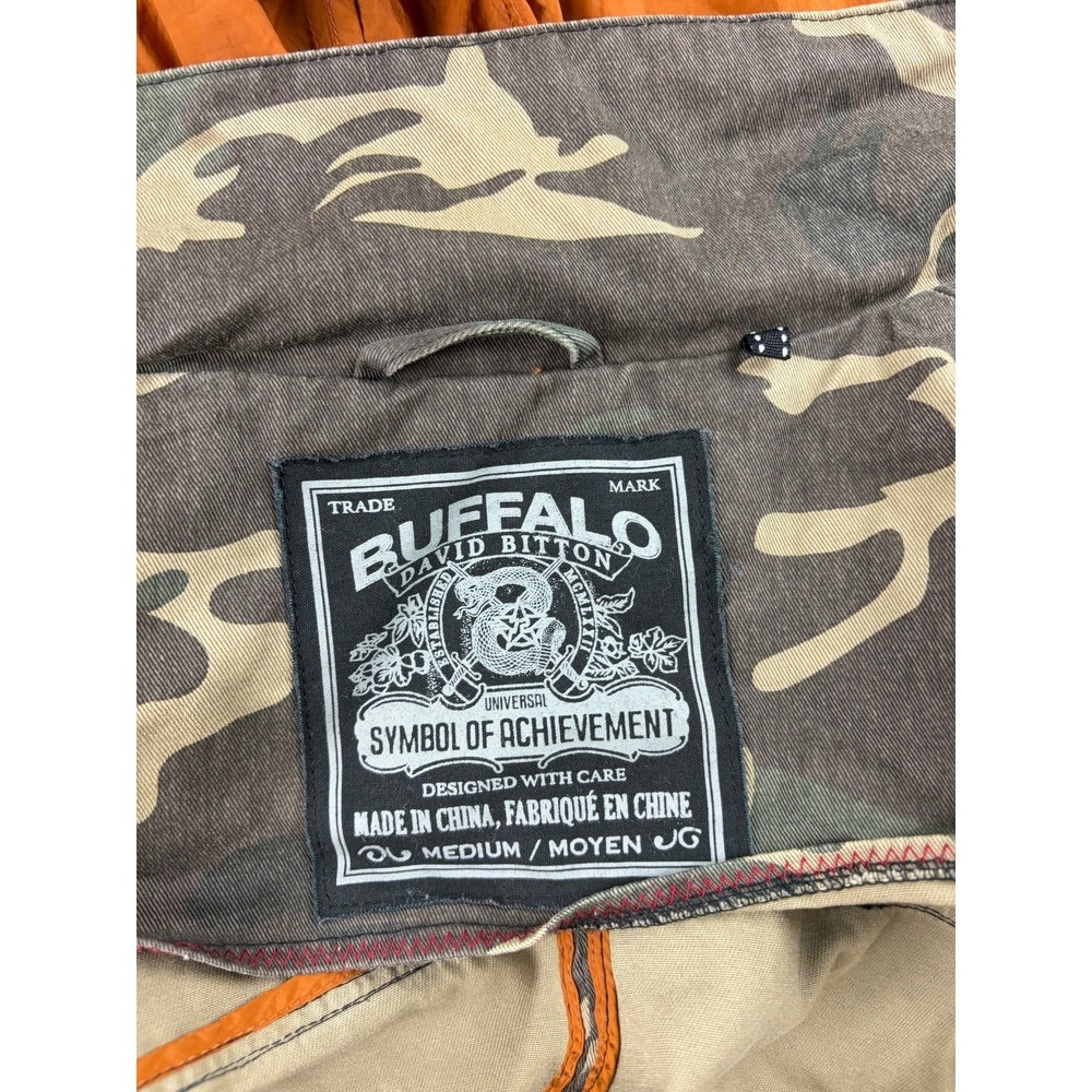 Buffalo David Bitton Military Jacket Men M Multi Color Jabren Camouflage Army - Picture 3 of 13